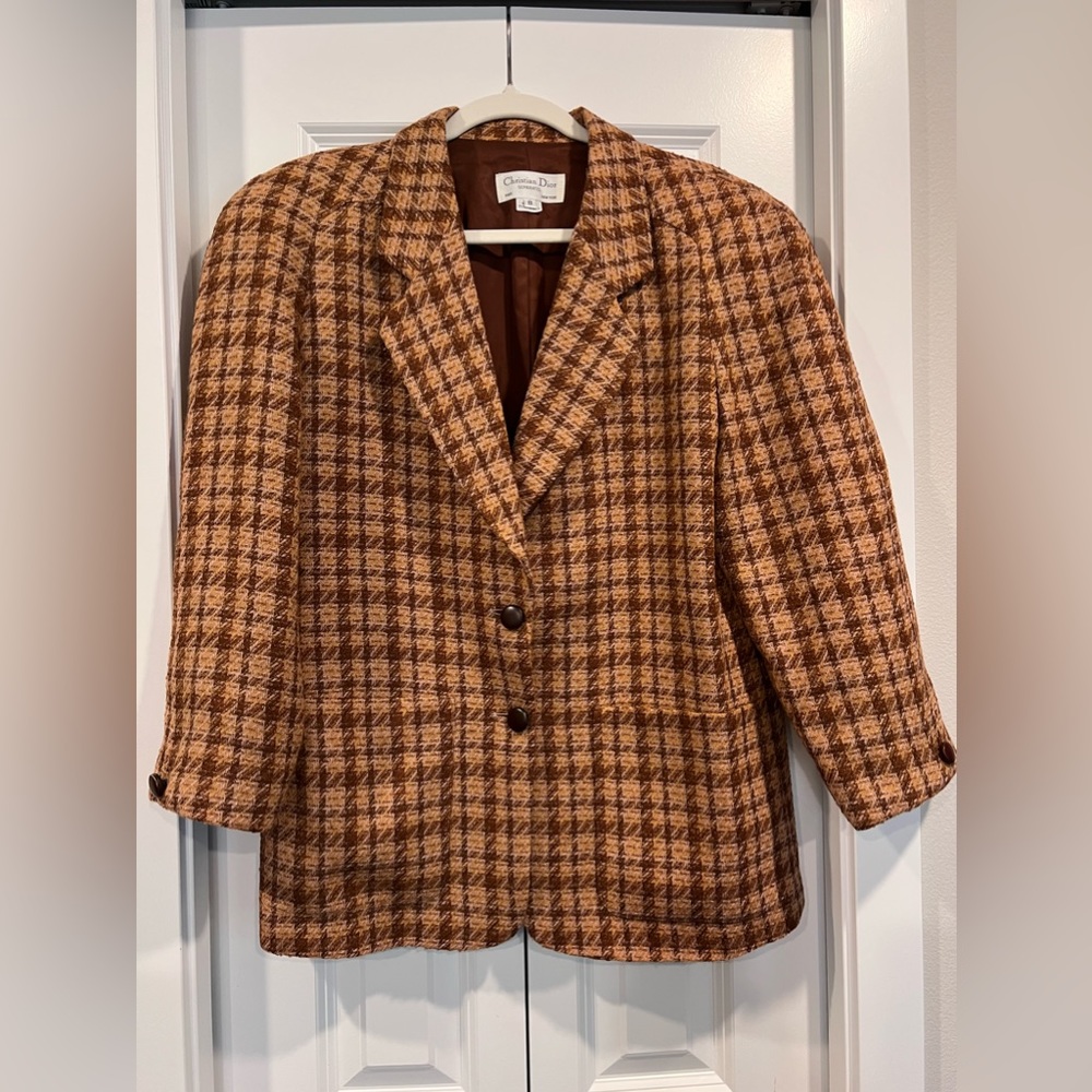 Dior Houndstooth Suit Jacket